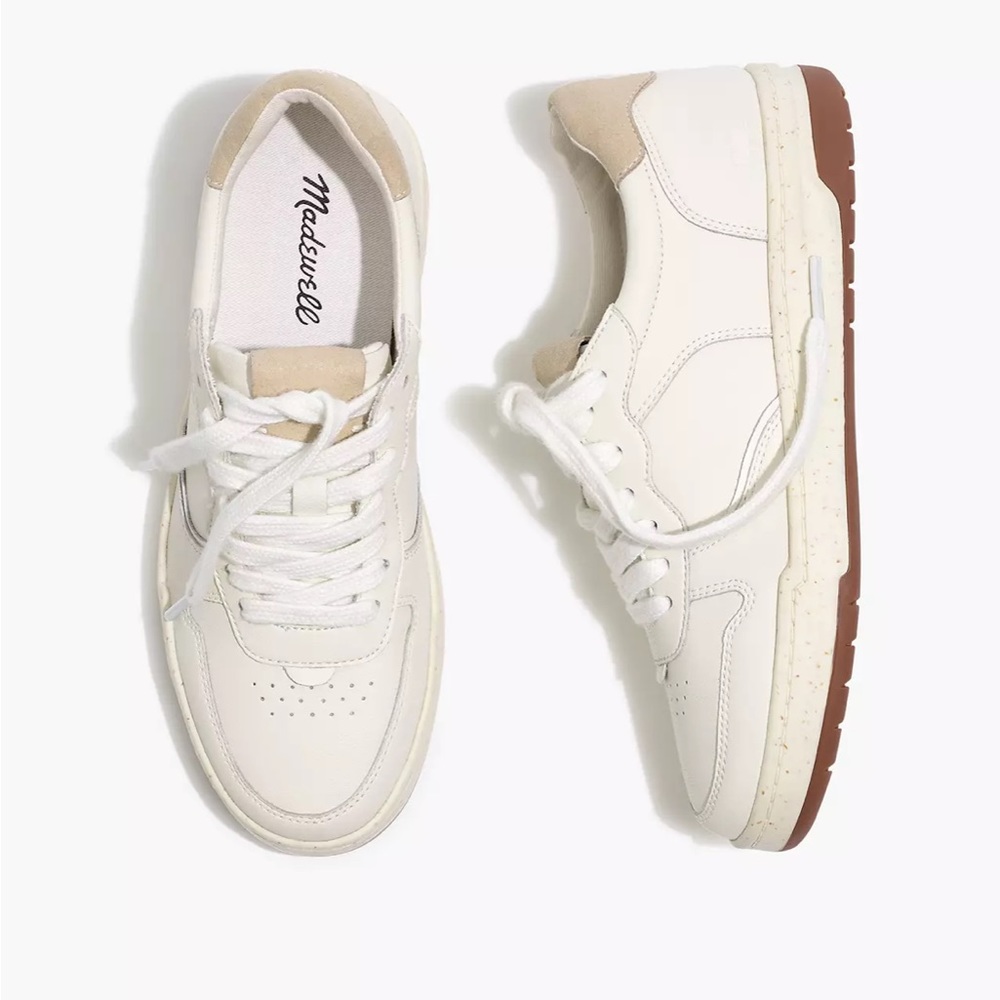 Madewell white leather court sneakers